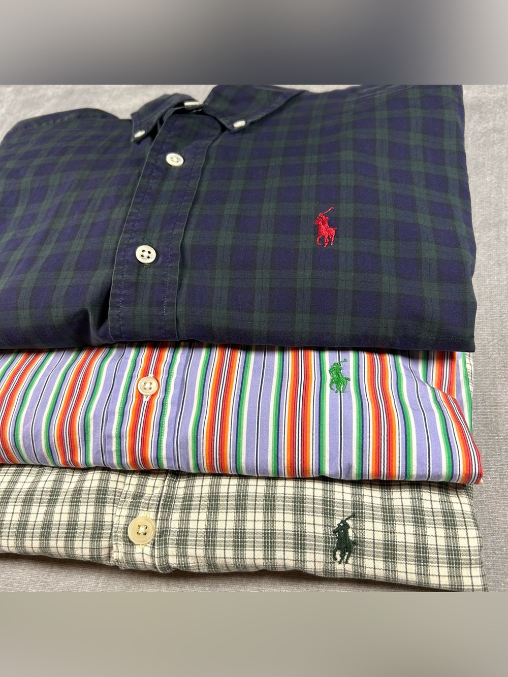 Lot of 3 Ralph Lauren Men's Button-Down Shirt Size Medium